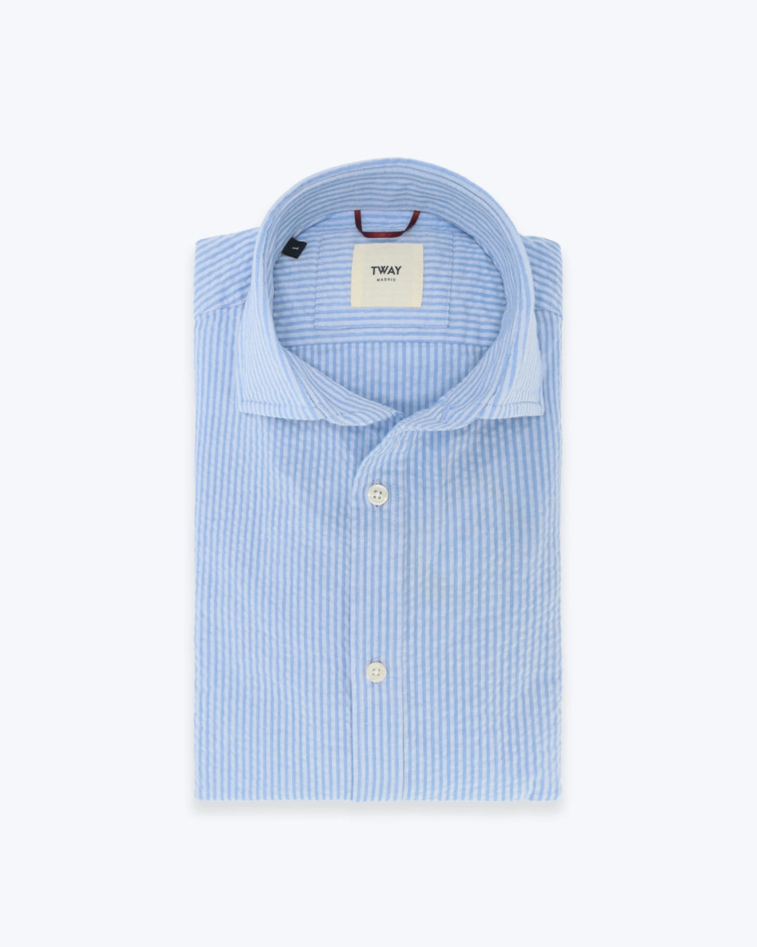 CAMISA RAYAS AZULES SEERSUCKER