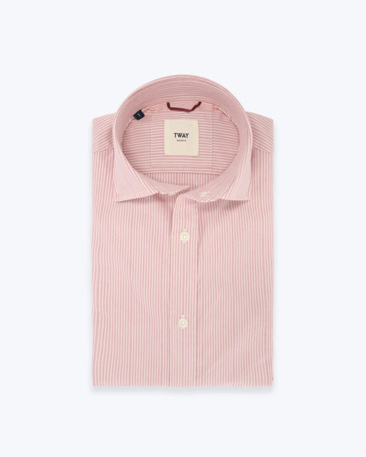 CAMISA ROSA CON RAYAS