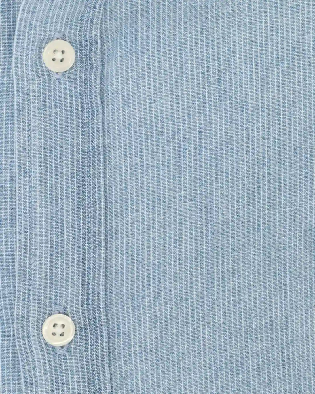 CAMISA AZUL LINO CON RAYA BLANCA
