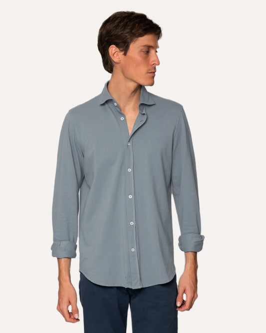 CAMISA PIQUÉ GRIS