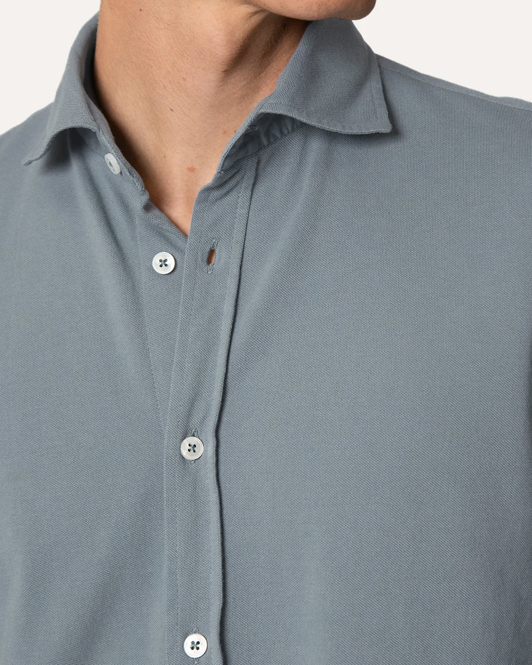 CAMISA PIQUÉ GRIS