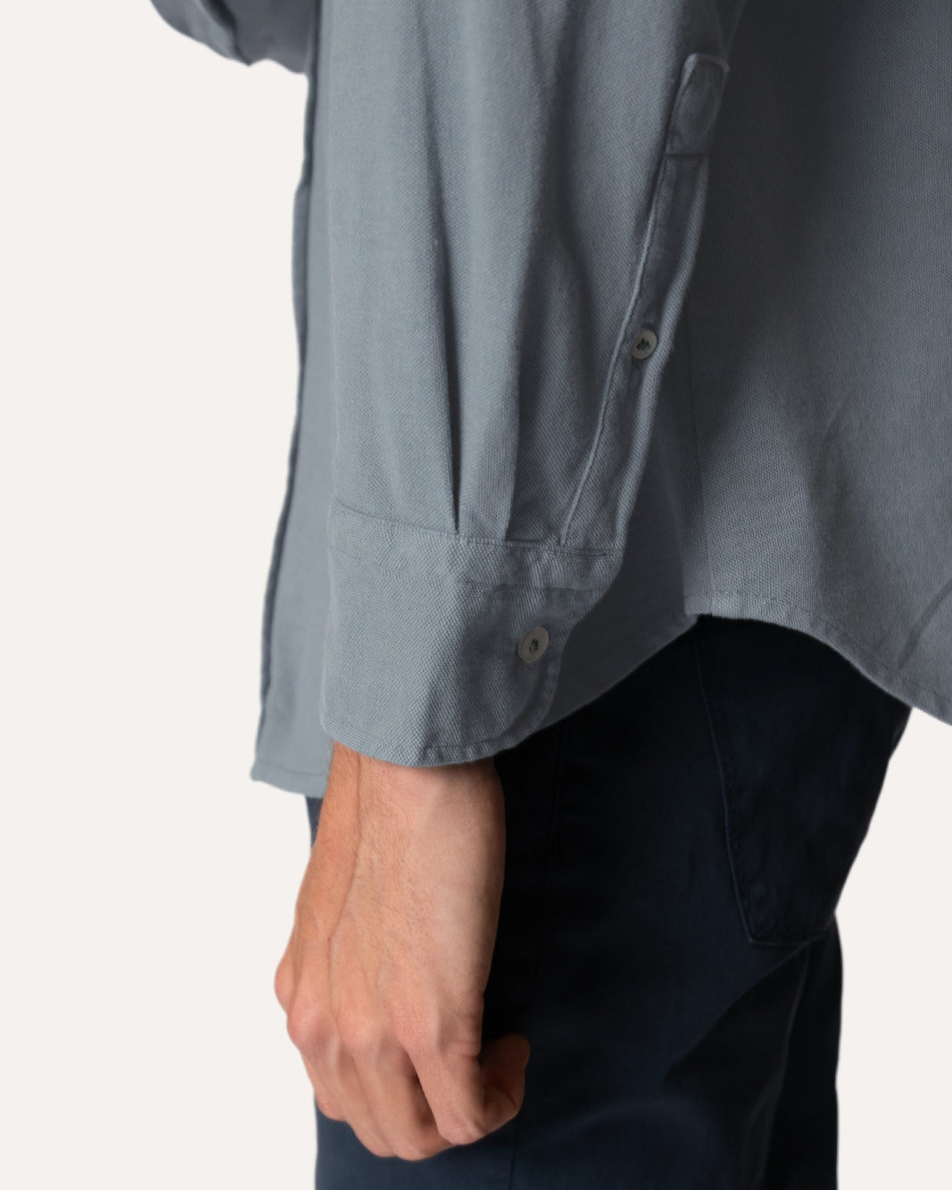 CAMISA PIQUÉ GRIS