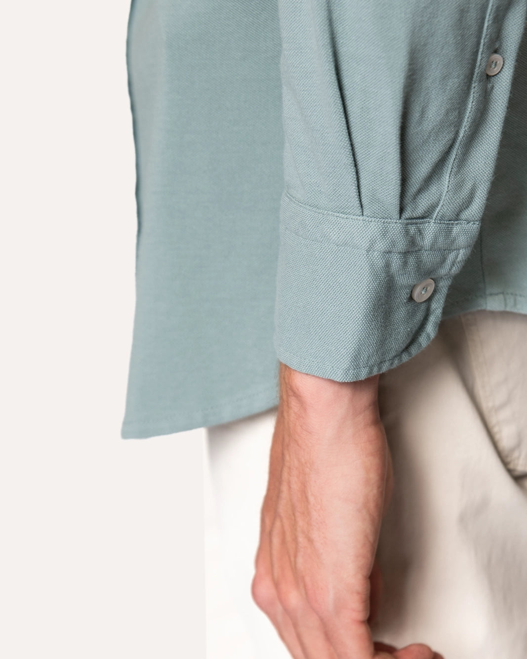 CAMISA PIQUÉ VERDE AGUA