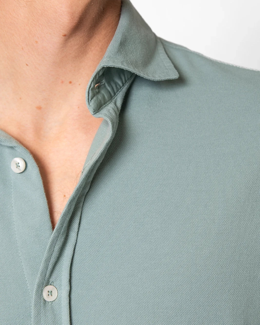 CAMISA PIQUÉ VERDE AGUA