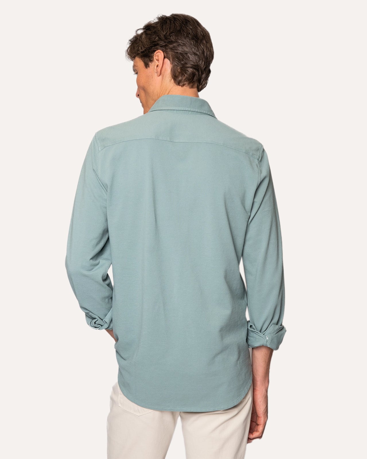 CAMISA PIQUÉ VERDE AGUA