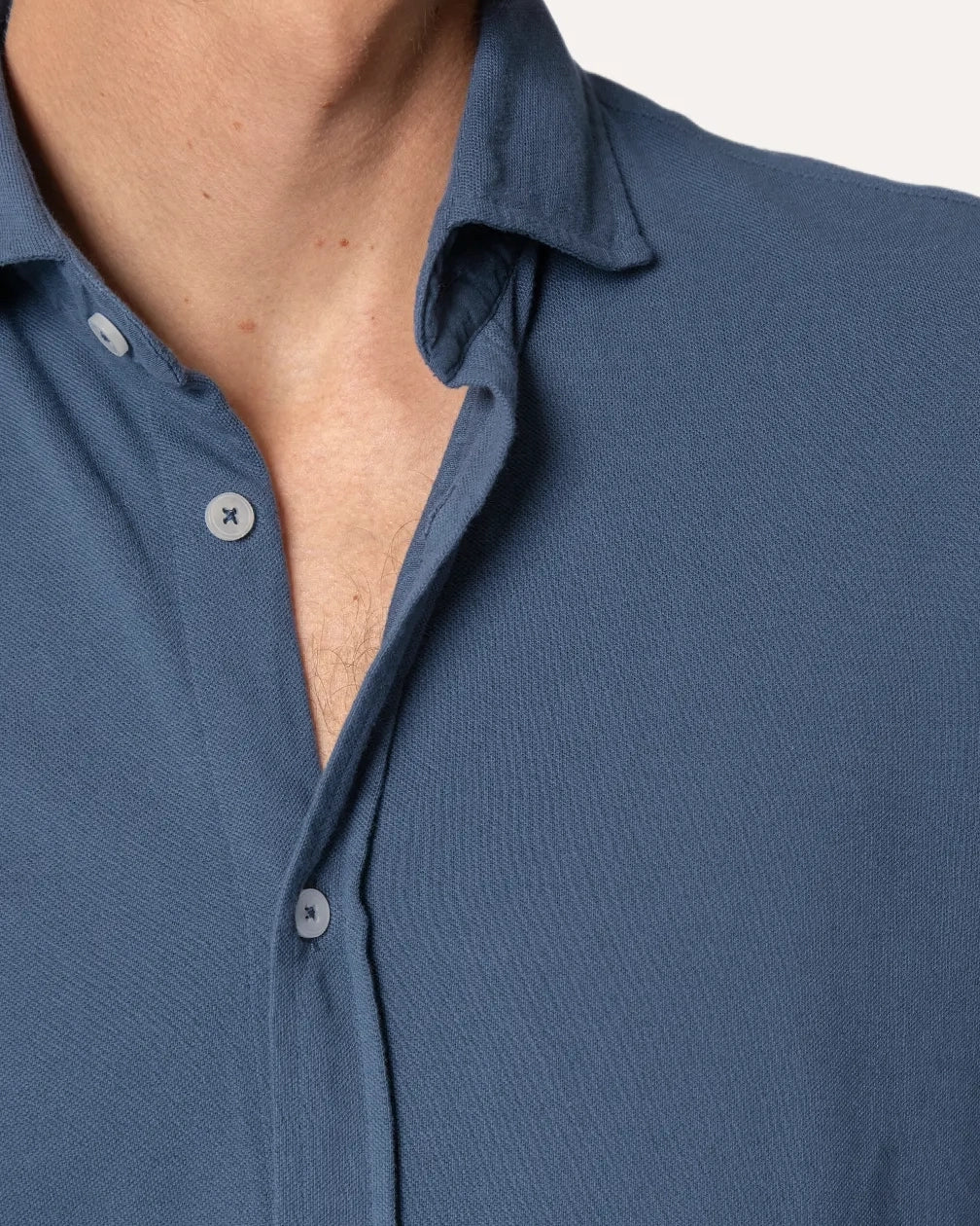 CAMISA PIQUÉ AZUL