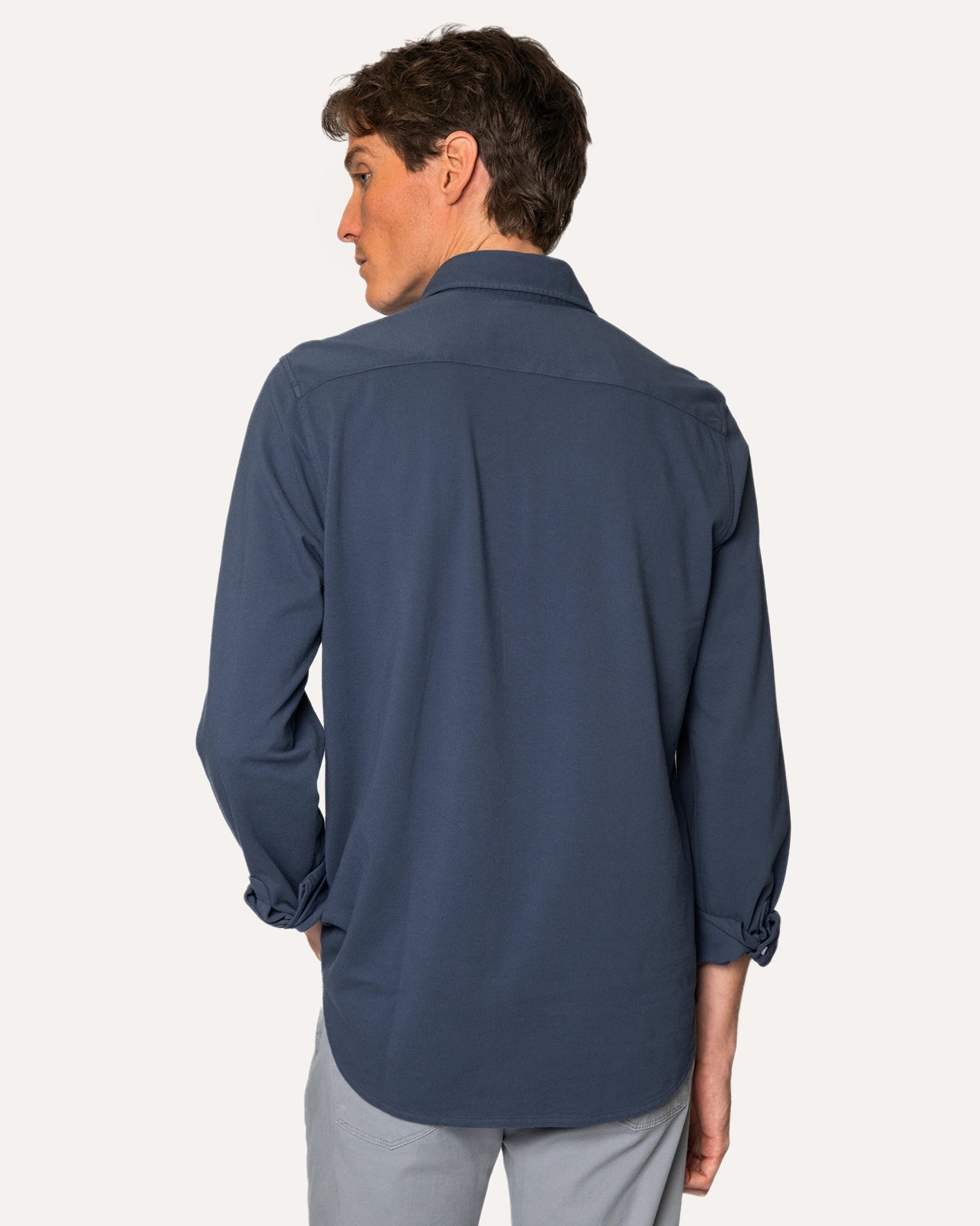 CAMISA PIQUÉ AZUL DENIM