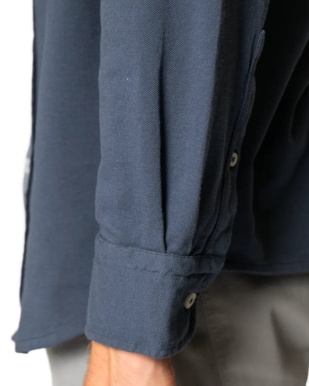 CAMISA PIQUÉ AZUL DENIM
