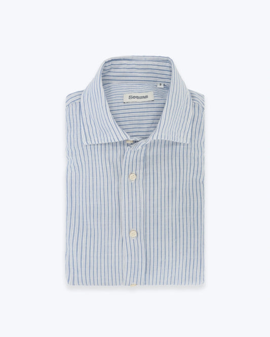 CAMISA RAYAS AZUL Y BLANCO