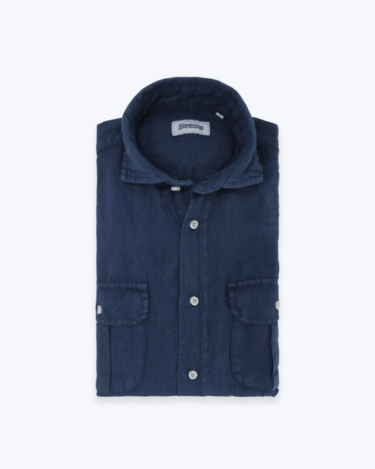 CAMISA MOGAMBO 2 BOLSILLOS AZUL