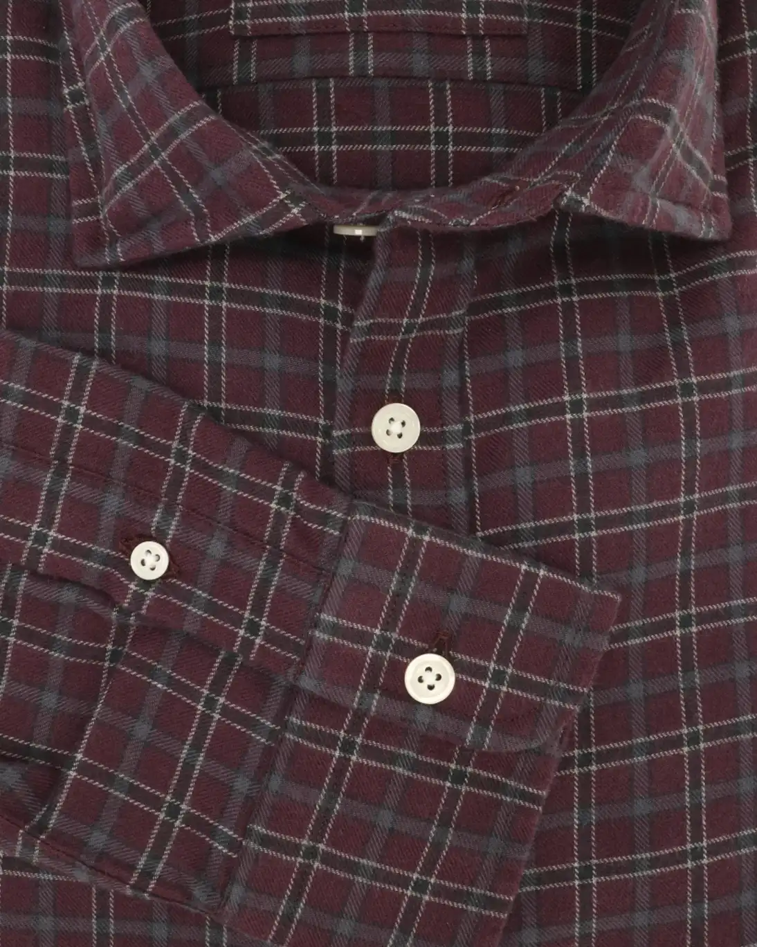 CAMISA CUADROS BERENJENA