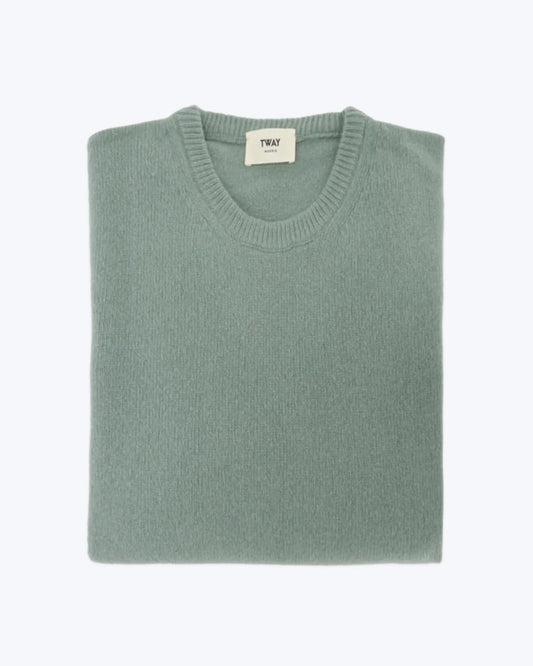JERSEY CUELLO REDONDO VERDE AGUA
