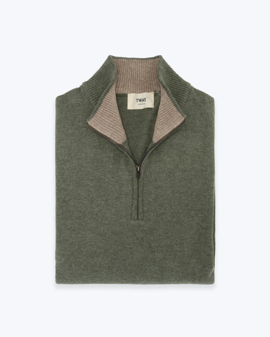 JERSEY SEMI CREMALLERA VERDE