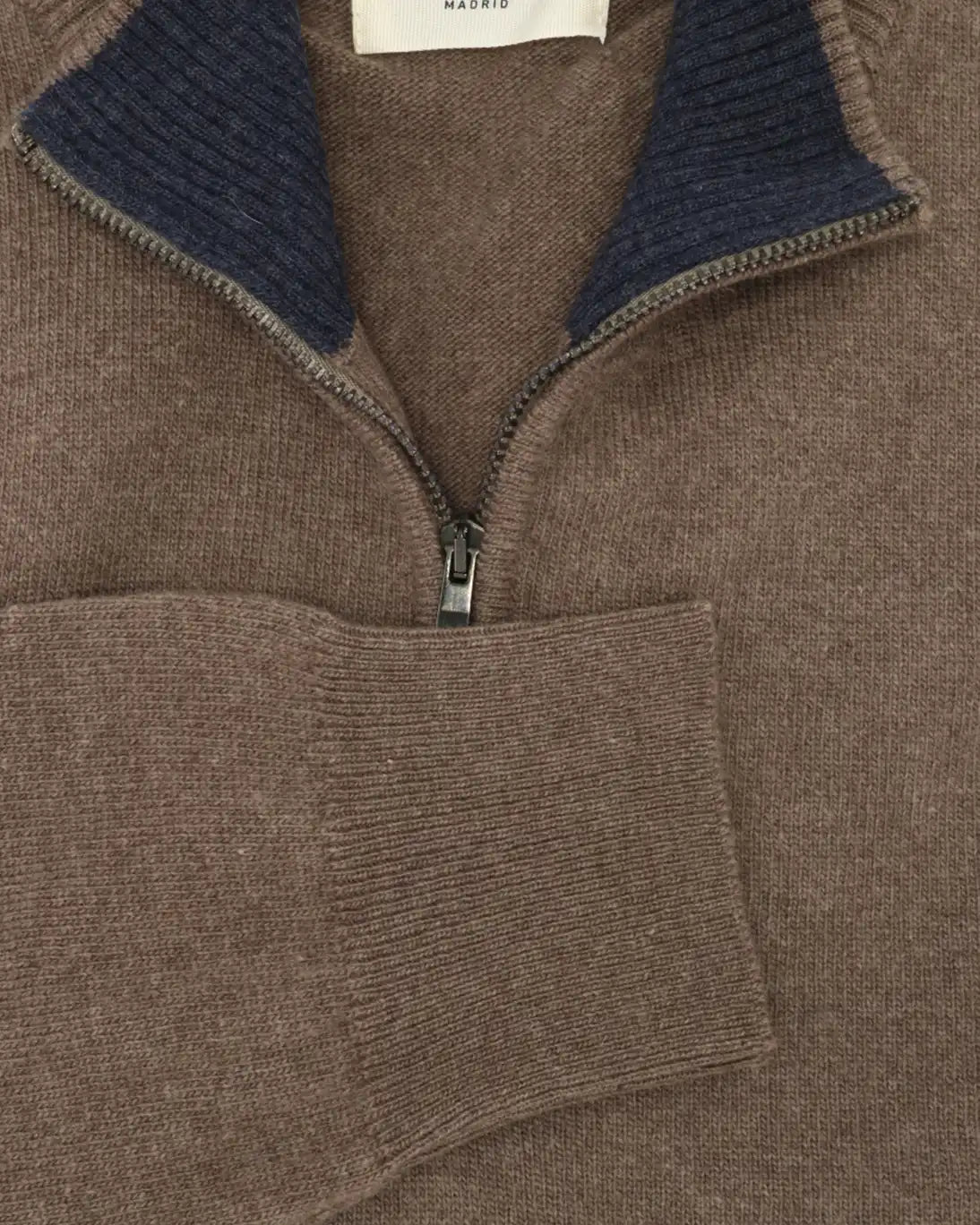 JERSEY SEMI CREMALLERA MARRON
