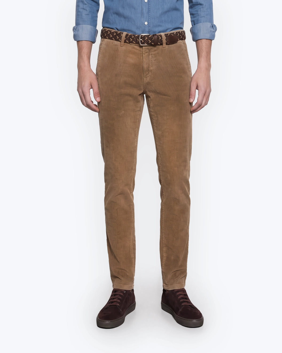 PANTALONES CHINO PANA MARRONES