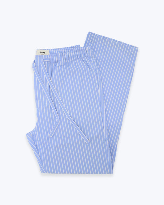 PANTALÓN PIJAMA AZUL RAYAS BLANCAS