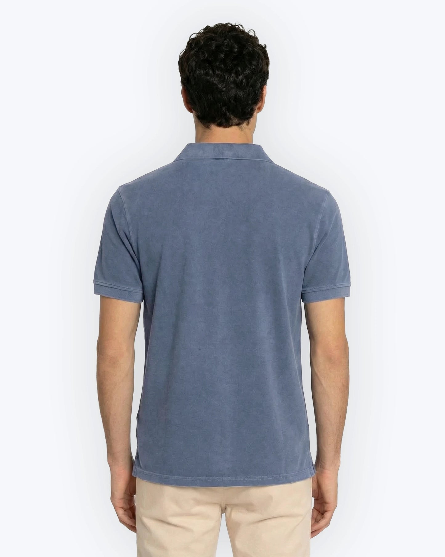 POLO MANGA CORTA PIQUÉ AZUL