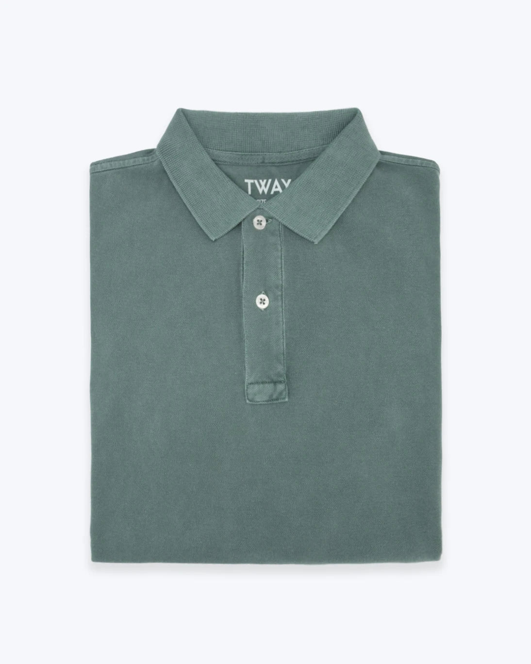 POLO MANGA CORTA PIQUÉ VERDE OSCURO