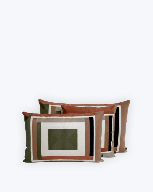 Almohadón Manille con motivo geométrico 40x60 cm de la marca Haomy
