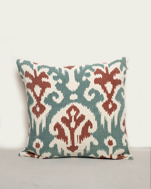 ALMOHADÓN IKAT ADI VERDE CALDERO 50X50CM