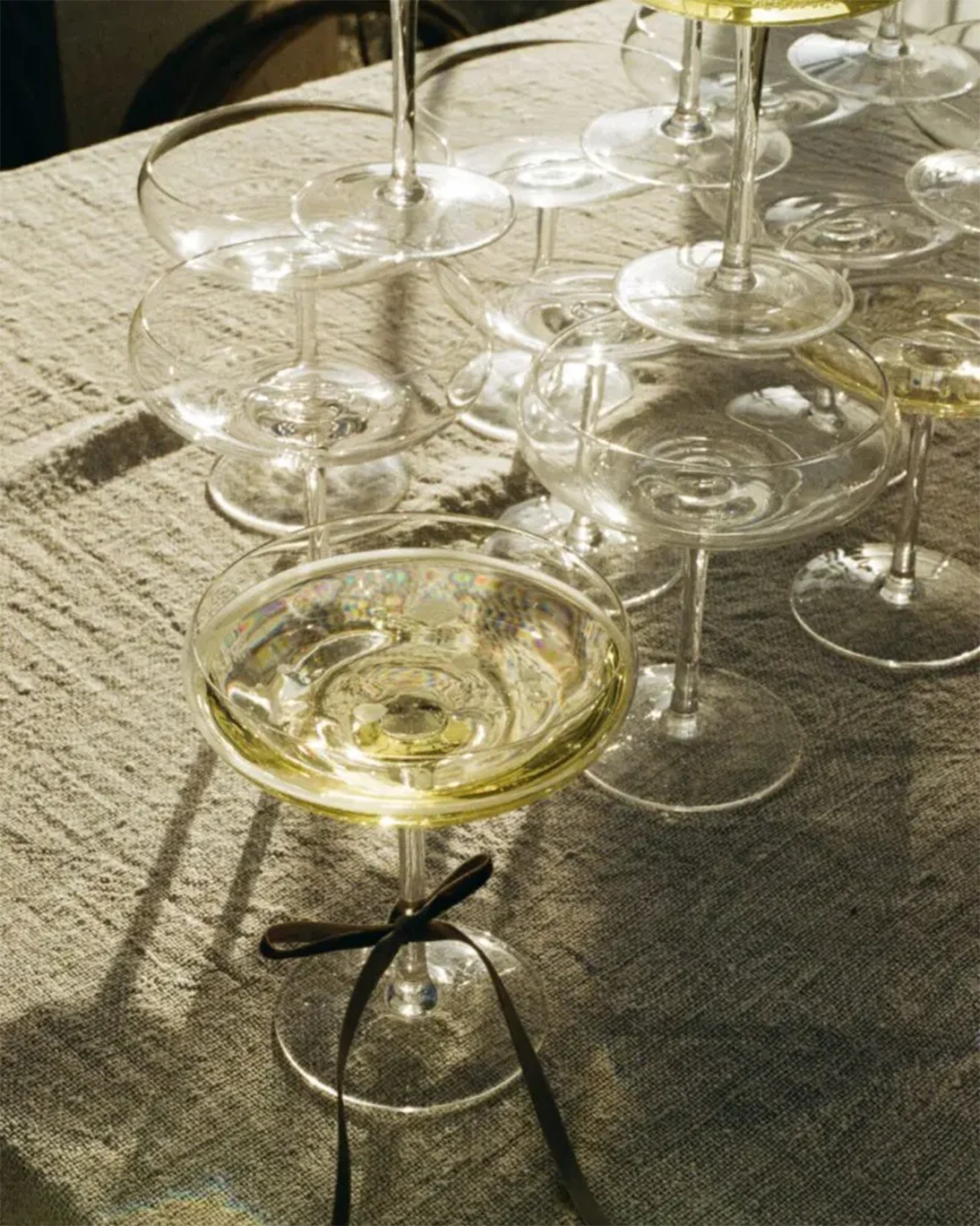 SET 4 COPAS DE CHAMPÁN MIMOSA