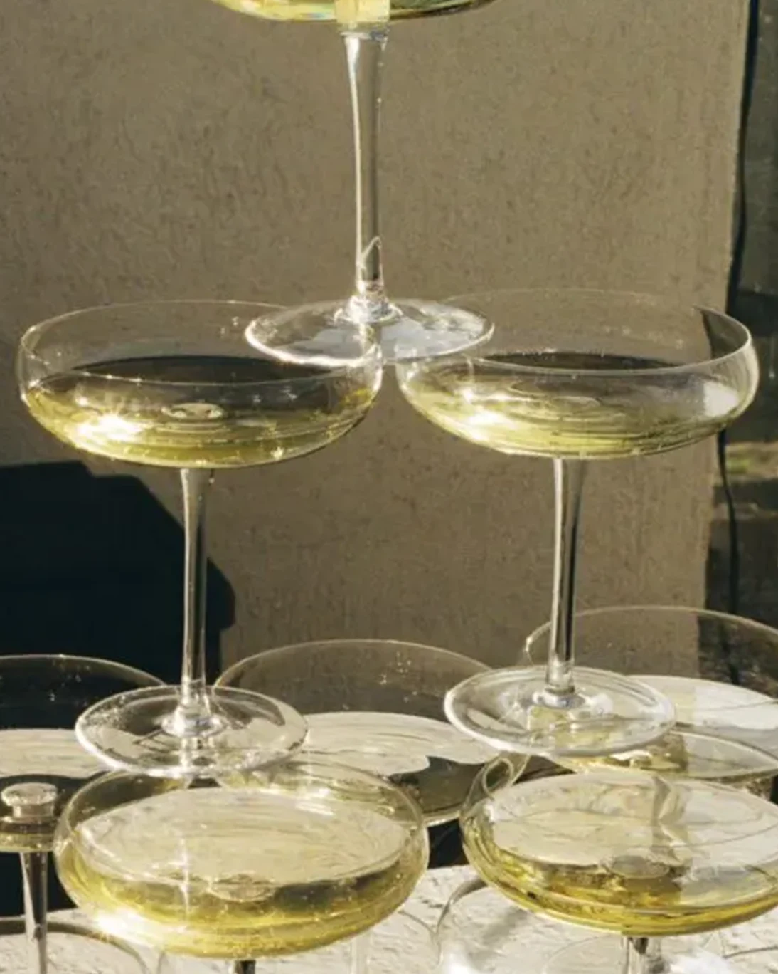 SET 4 COPAS DE CHAMPÁN MIMOSA