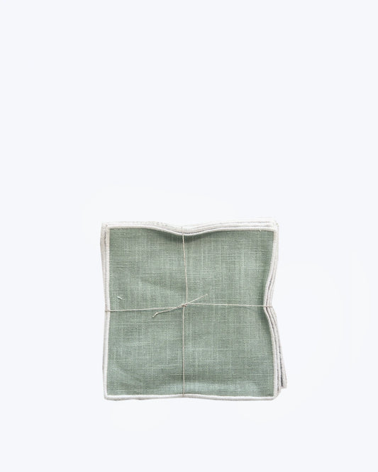 SET 6 SERVILLETAS COCKTAIL LINO