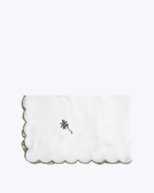 MANTEL PALMERA BORDADA 150X350CM