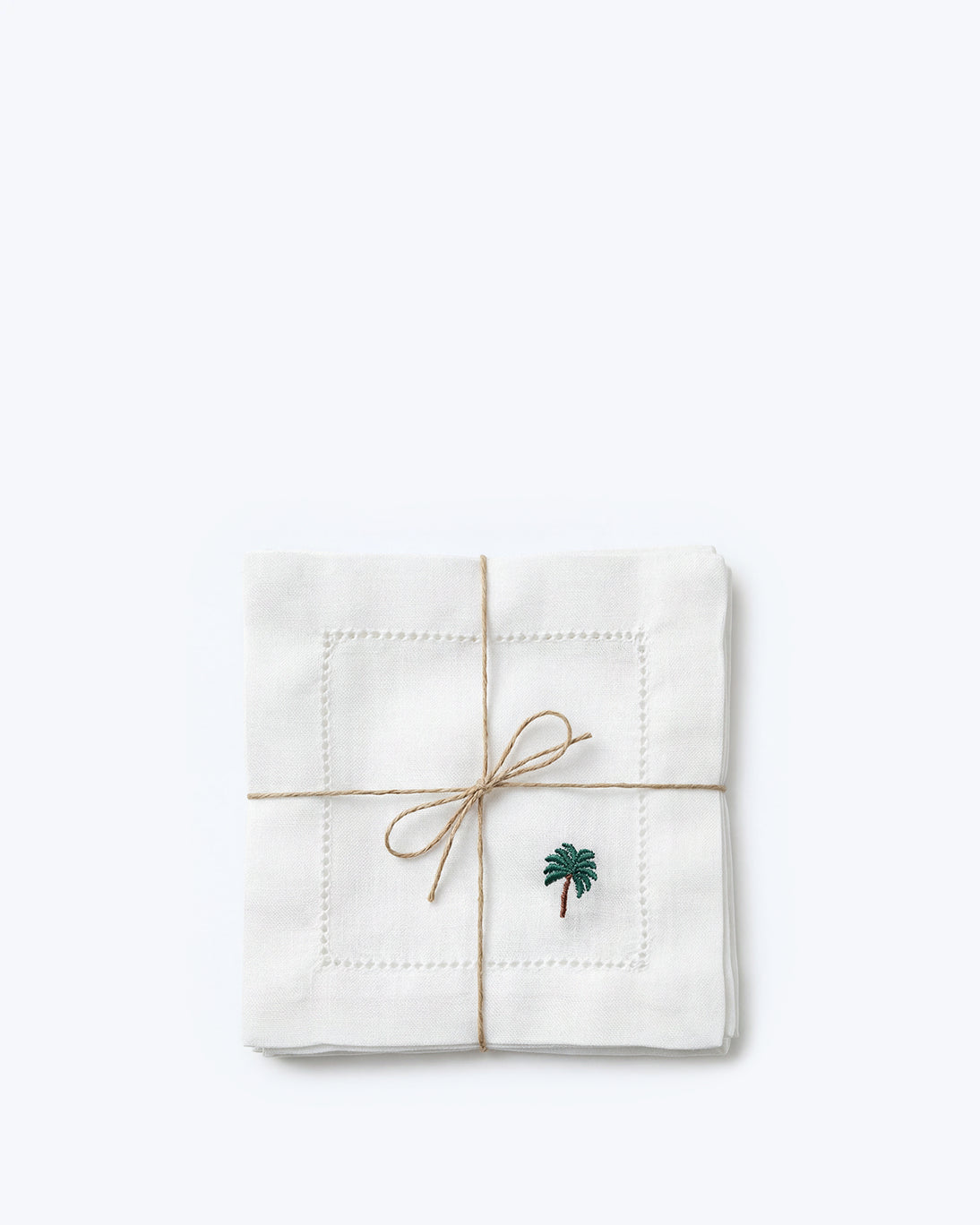 SET DE 6 SERVILLETAS APERITIVO PALMERA 15CM