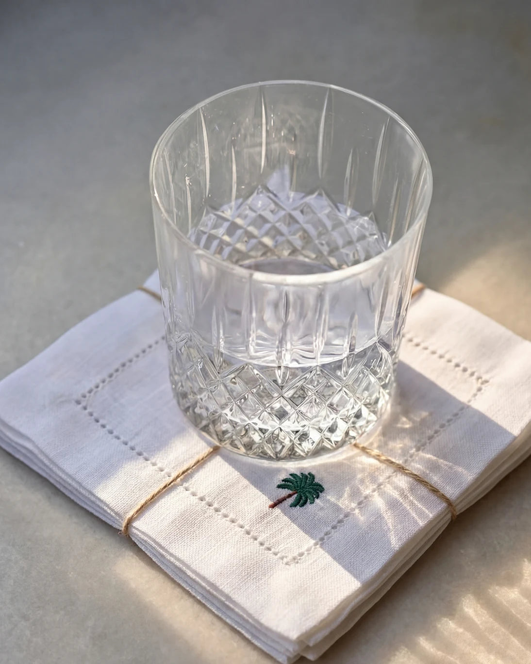 SET DE 6 SERVILLETAS APERITIVO PALMERA 15CM