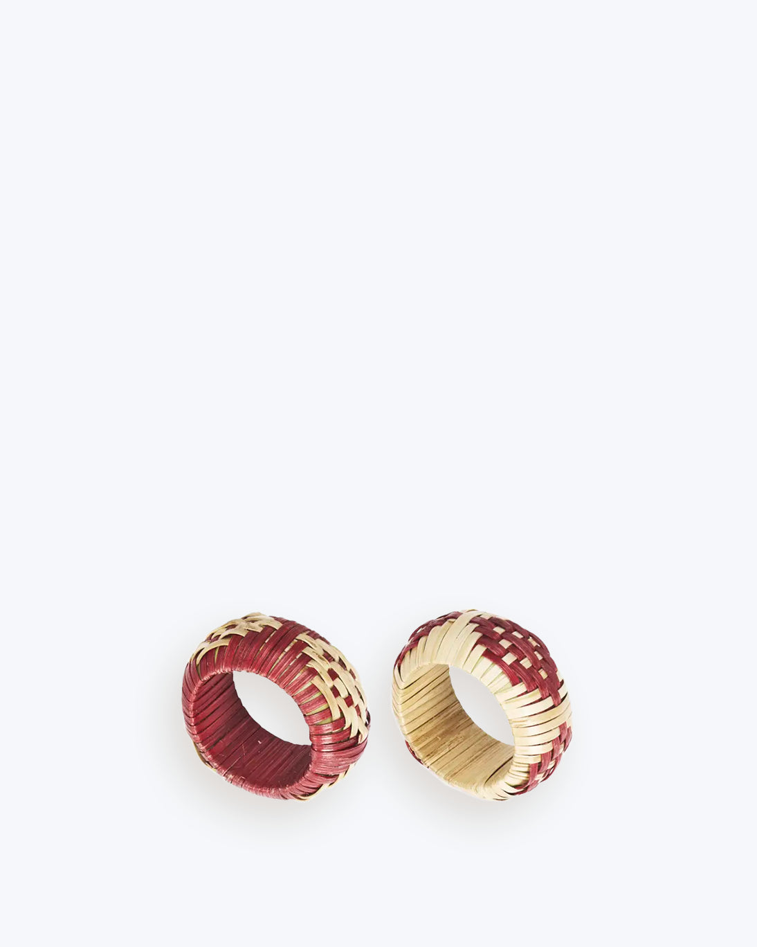 SET DE 2 SERVILLETEROS DE RATÁN