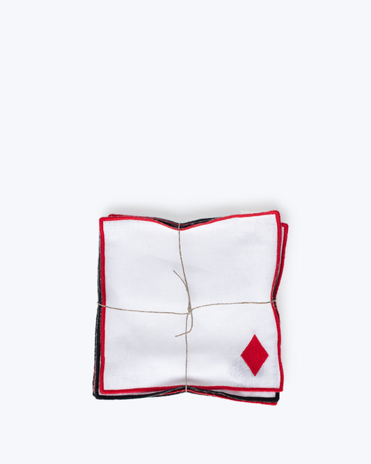 SET DE 4 SERVILLETAS APERITIVO PÓCKER