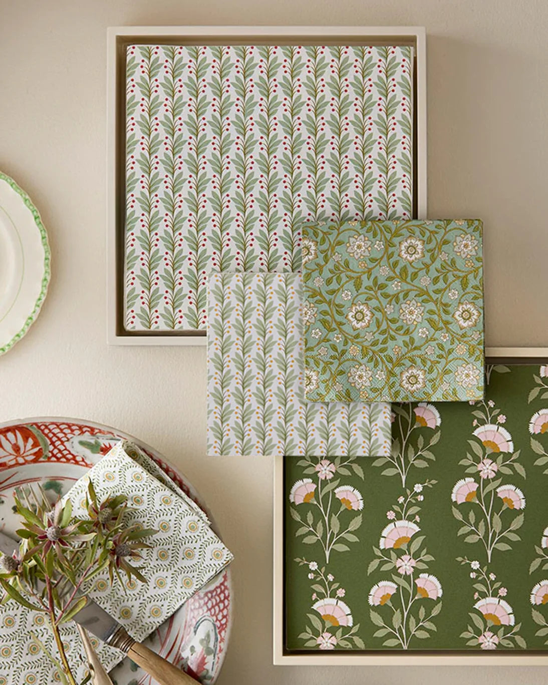 SET 50 SERVILLETAS PAPEL NAYA BUNGA 12X12CM