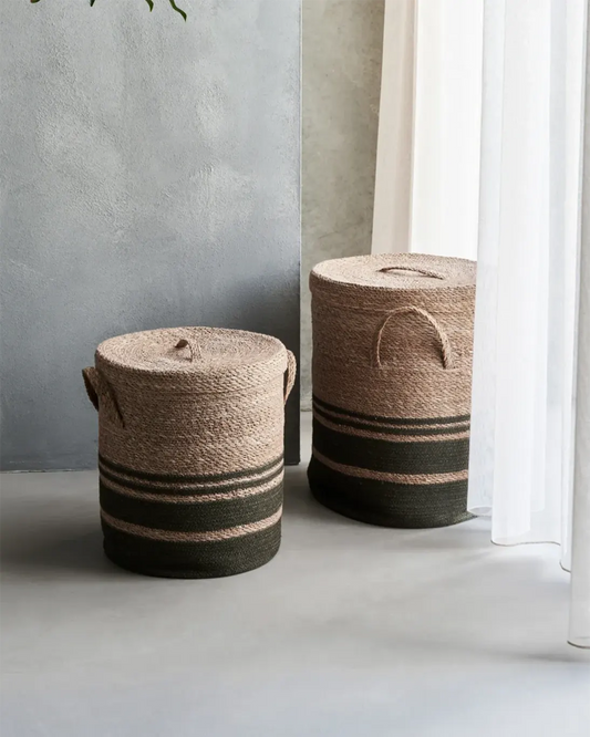 BASKET WITH LID 40X35CM