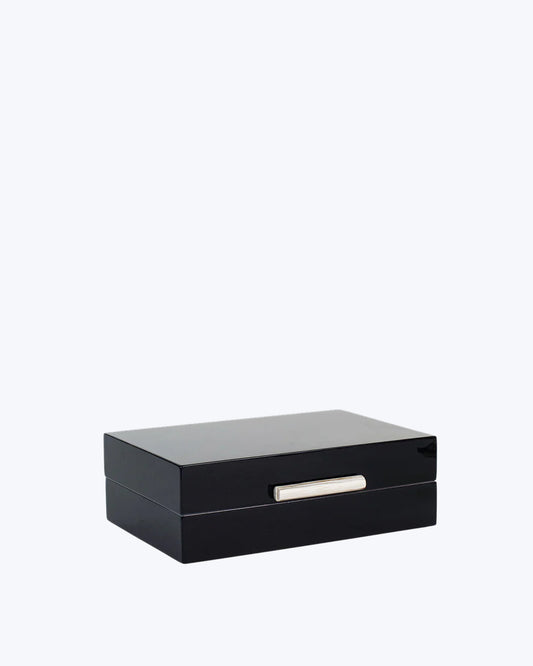 CAJA LACADA NEGRA 24X16X8CM