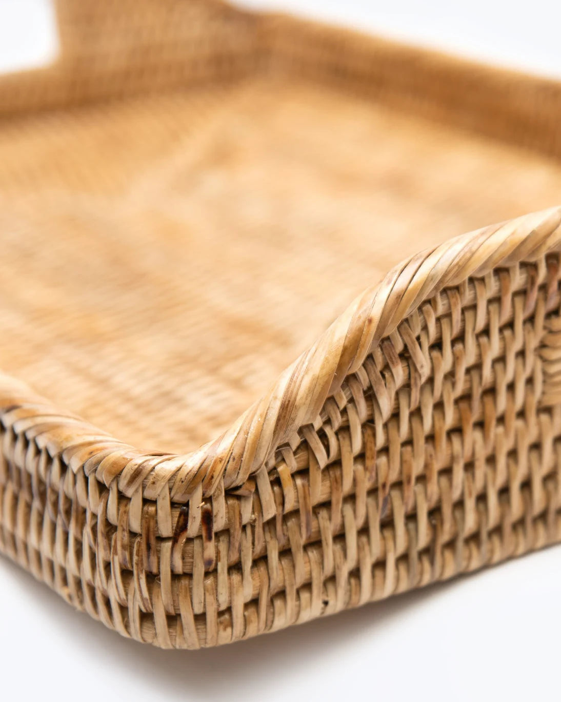 RATTAN TRAY WITH HANDLES 49X32CM