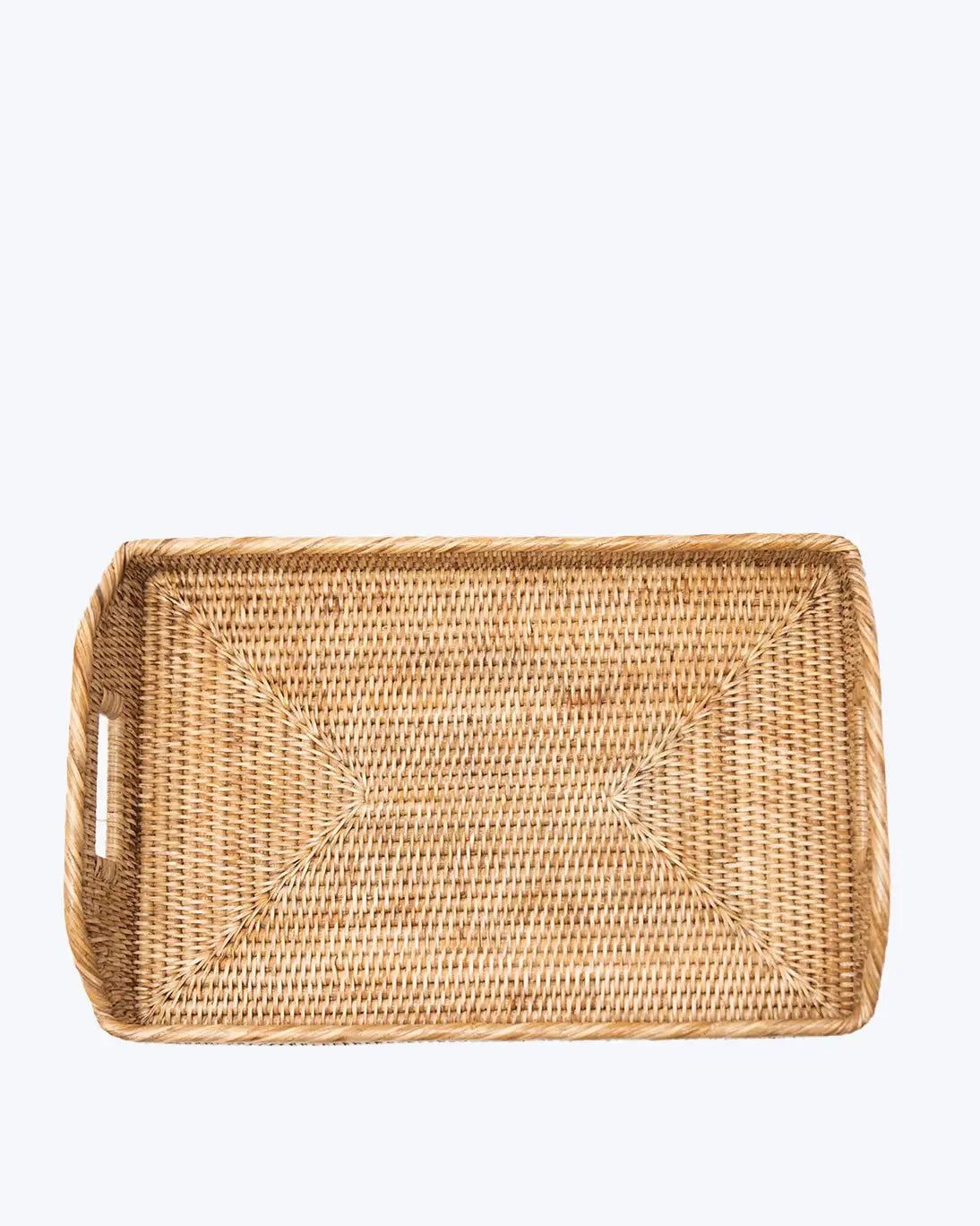 RATTAN TRAY WITH HANDLES 49X32CM