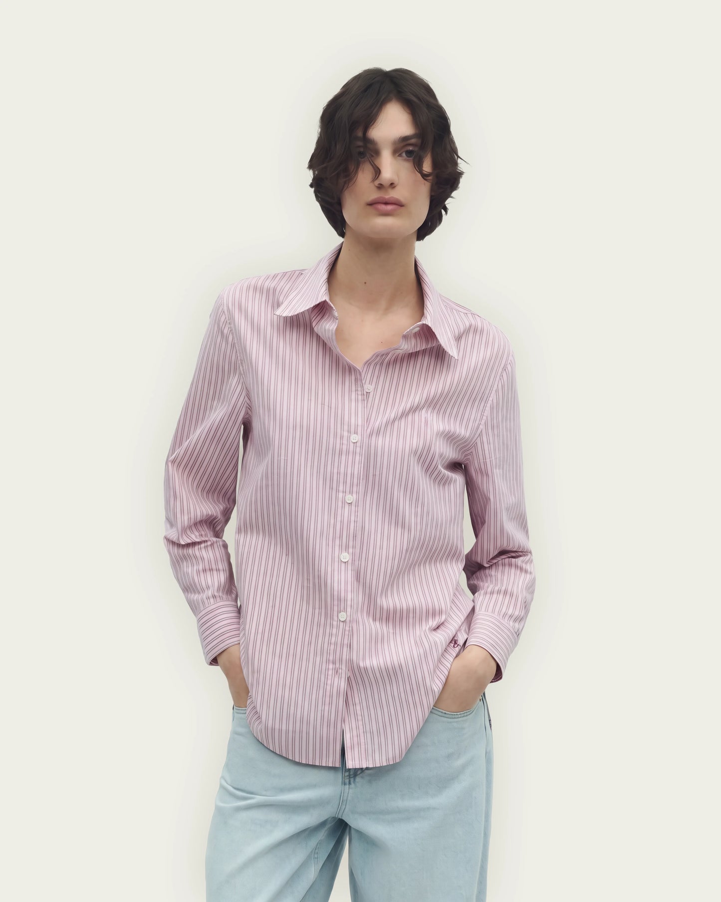 CAMISA ROSA DE RAYAS KEATON