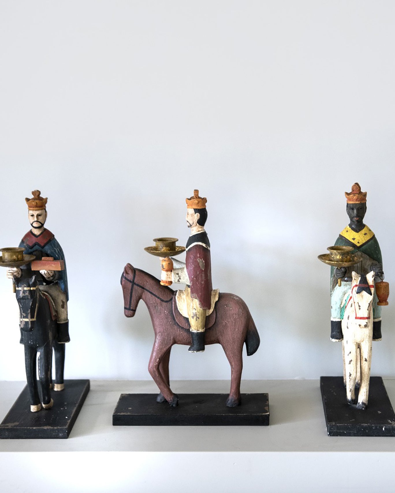 CANDLESTICKS THREE WISE MEN ON HORSEBACK