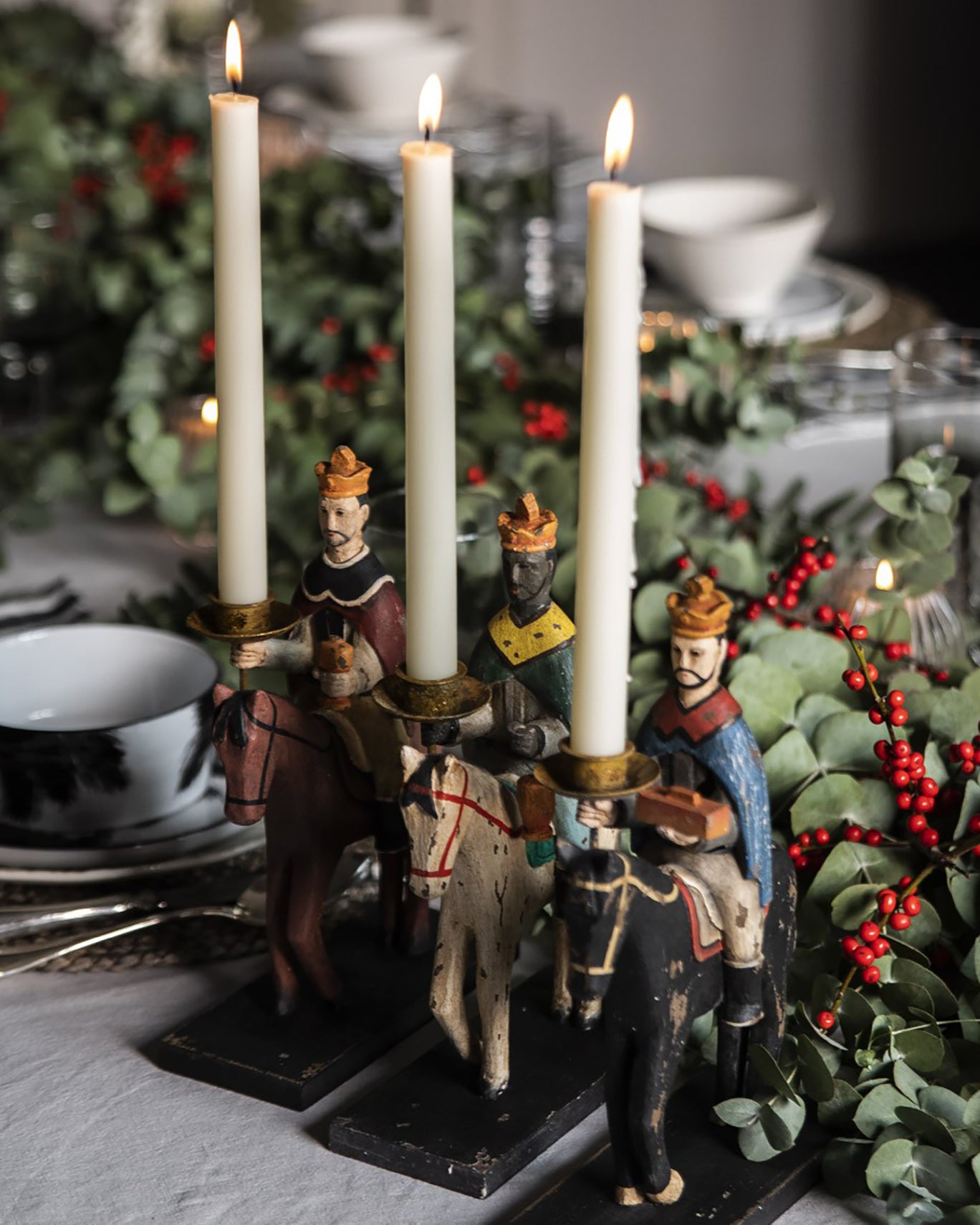 CANDLESTICKS THREE WISE MEN ON HORSEBACK