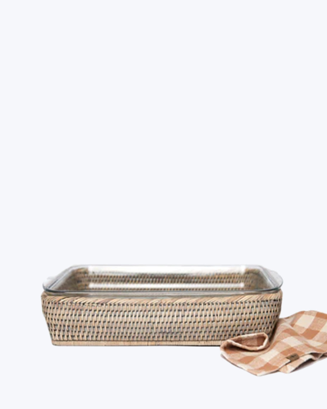 FUENTE RECTANGULAR RATTAN 33X22CM