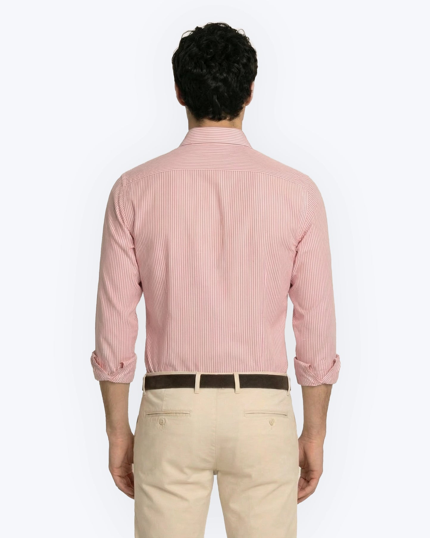 CAMISA ROSA CON RAYAS