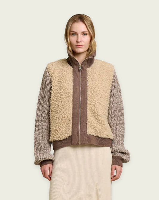 CHAQUETA BIMATERIAL