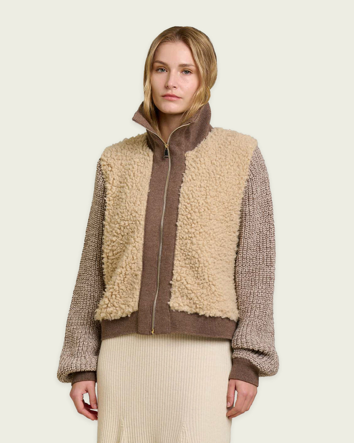 CHAQUETA BIMATERIAL