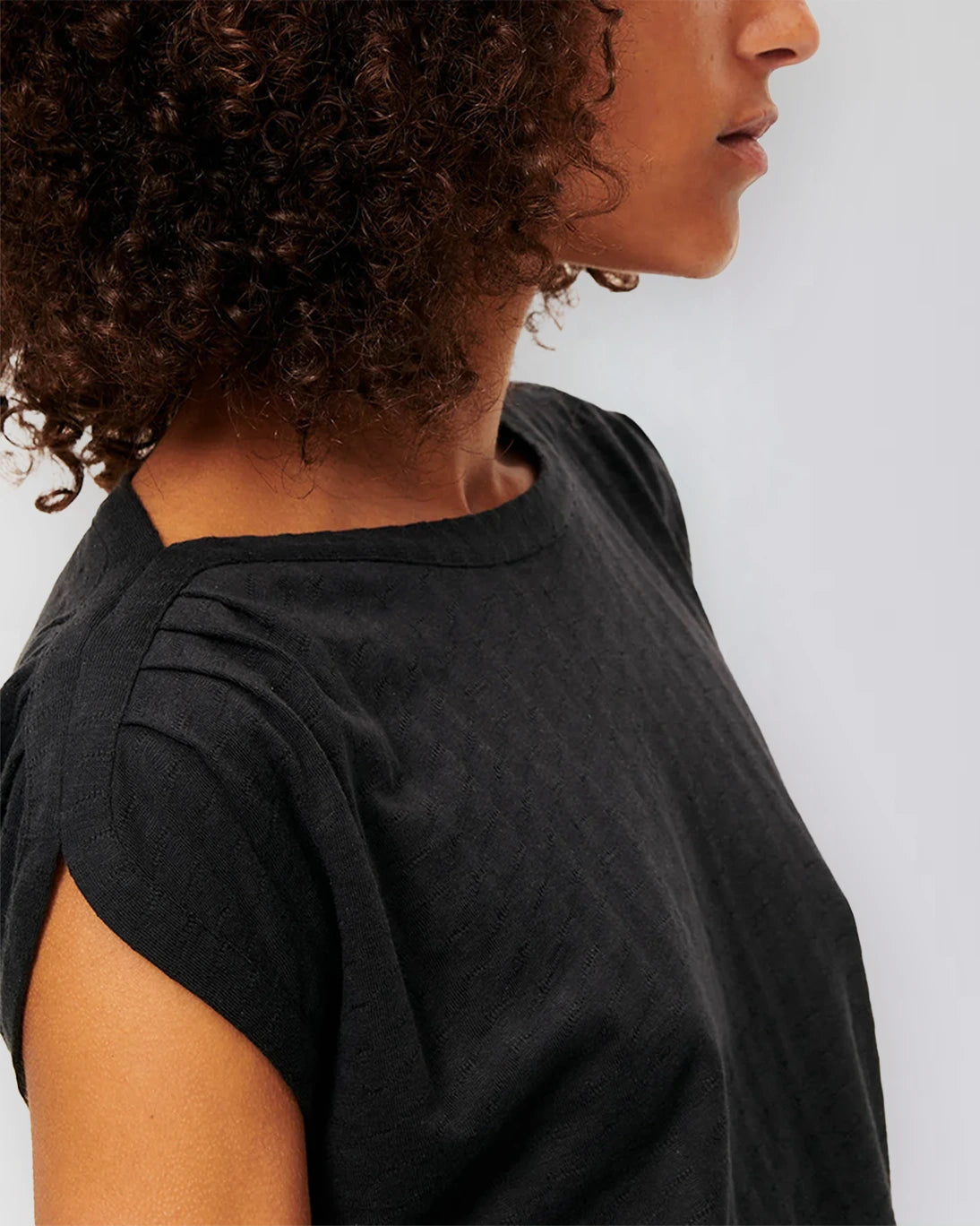 SIXTOJACQUARD BLACK T-SHIRT