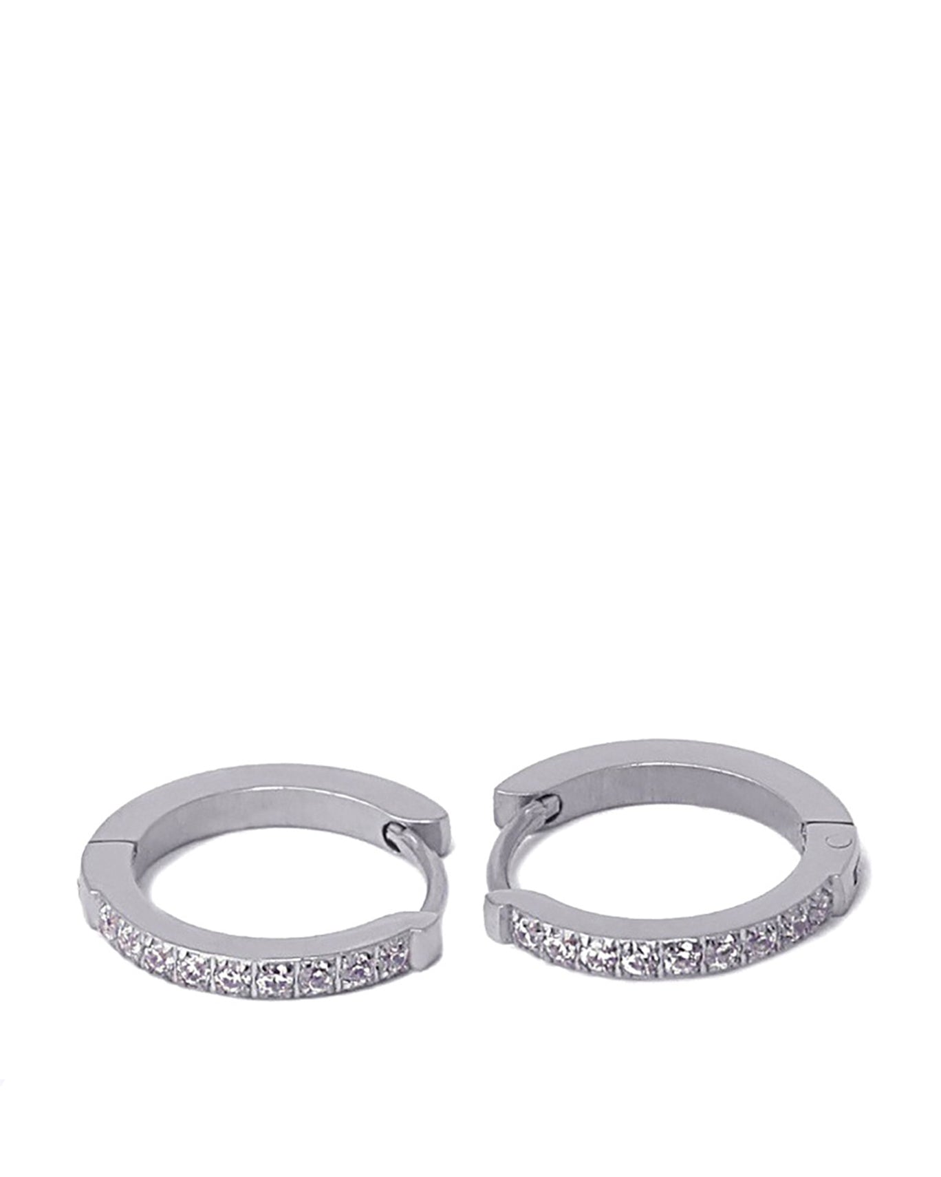 HOOP EARRINGS WITH ZIRCONIA