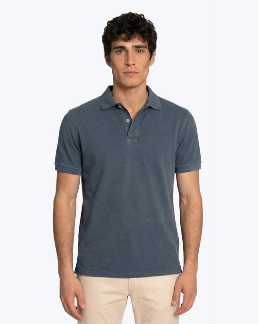 POLO MANGA CORTA PIQUÉ PETRÓLEO