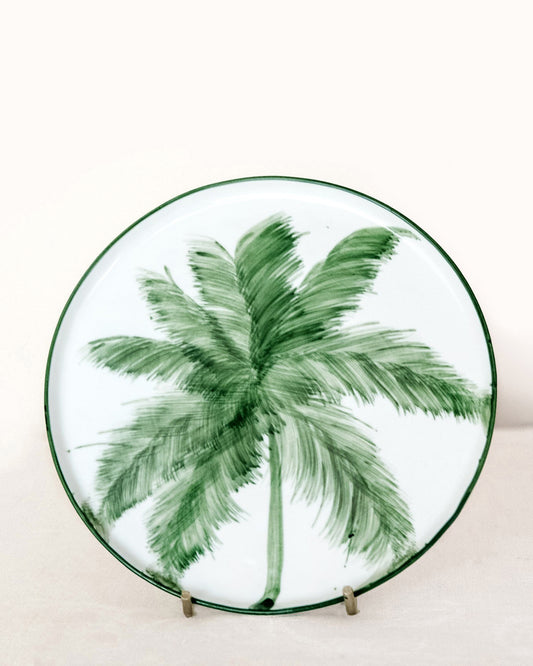 PLATO POSTRE PALMERA 22CM