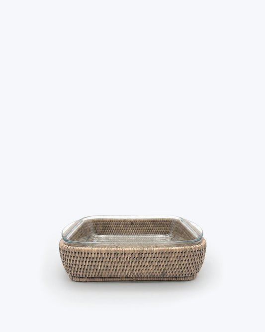 FUENTE CUADRADA RATTAN 21X21CM