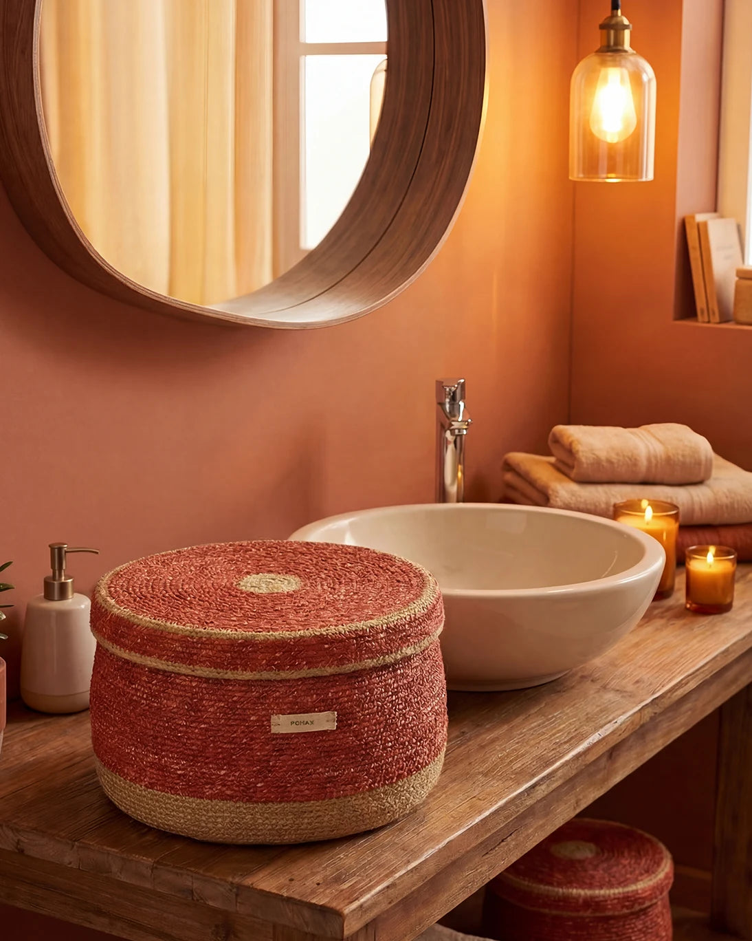 Cesto Port Louis con tapa 19x25cm de la marca Pomax